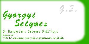 gyorgyi selymes business card